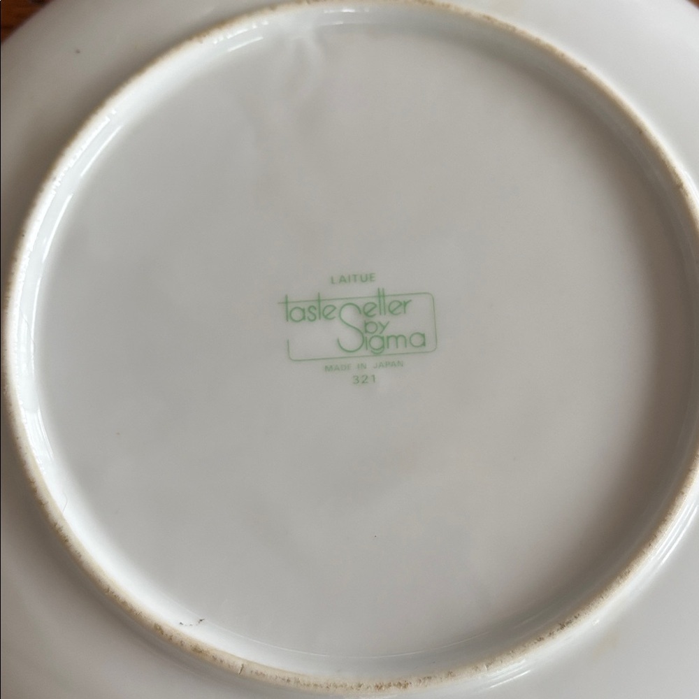 Laitue Taste Setter by Sigma 7.5” Lettuce Salad Plates Ladybug 321 Set of 6 VTG - Picture 7 of 13